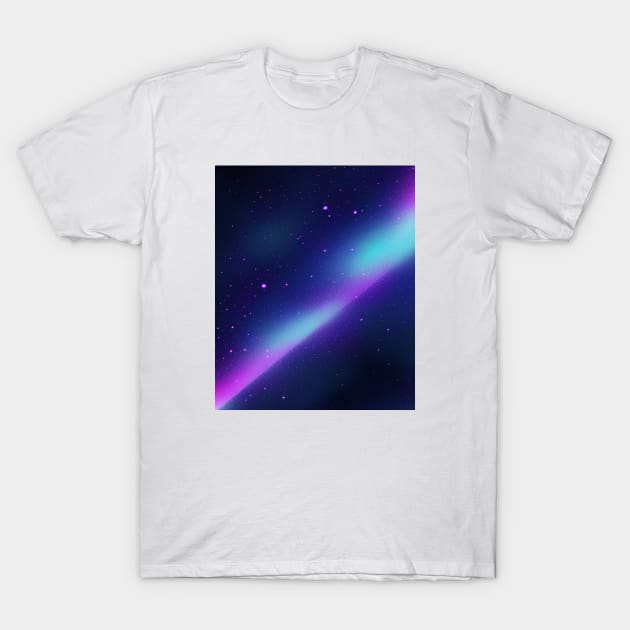 light reflections on starry backdrop T-Shirt by glowglowworm